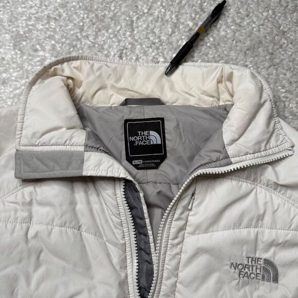 The North Face Primaloft Insulated Full Zip Jacket Off White Ivory - Picture 8 of 13